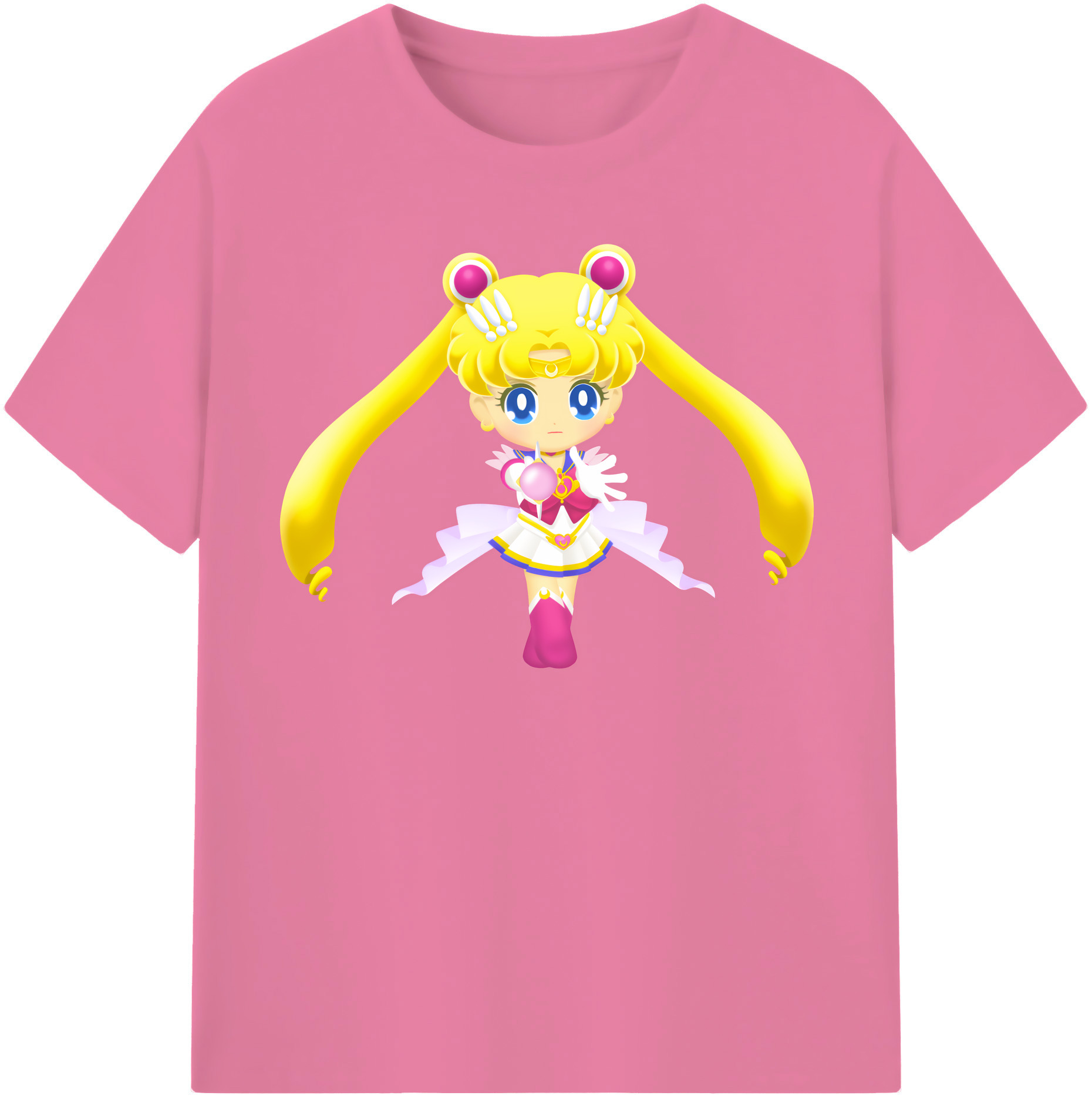（画像用） 美少女戦士セーラームーン 月野 うさぎ つきの うさぎ Sailor Moon Tsukino Usagi 綿100％半袖Tシャツ（フロントプリント）